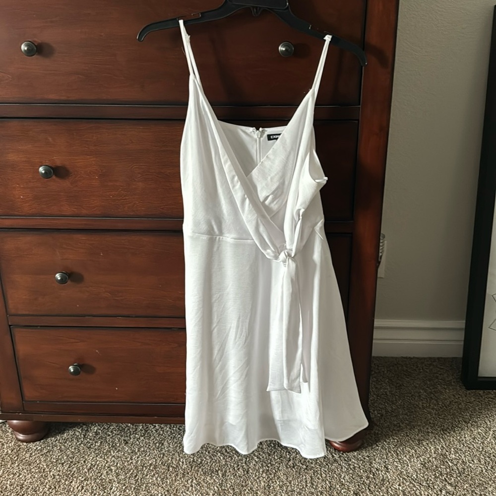 Express white strap dress. Size L worn once